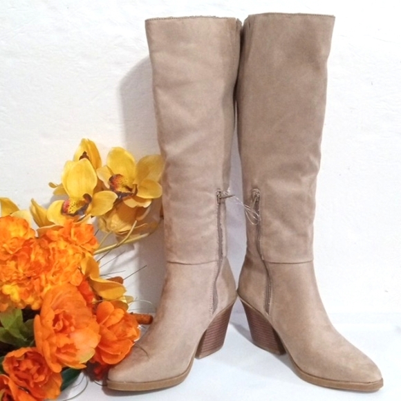 ANNELIESE TAUPE CALF-HIGH LONG BOOTS SIZE 7 NWT - Picture 4 of 11